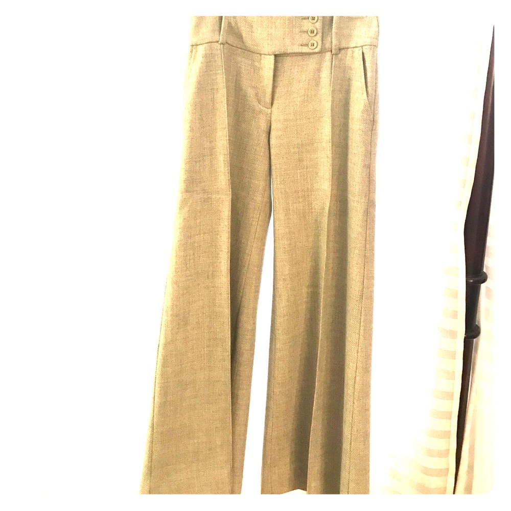 BCBG Wide Leg Wool Dress Pants